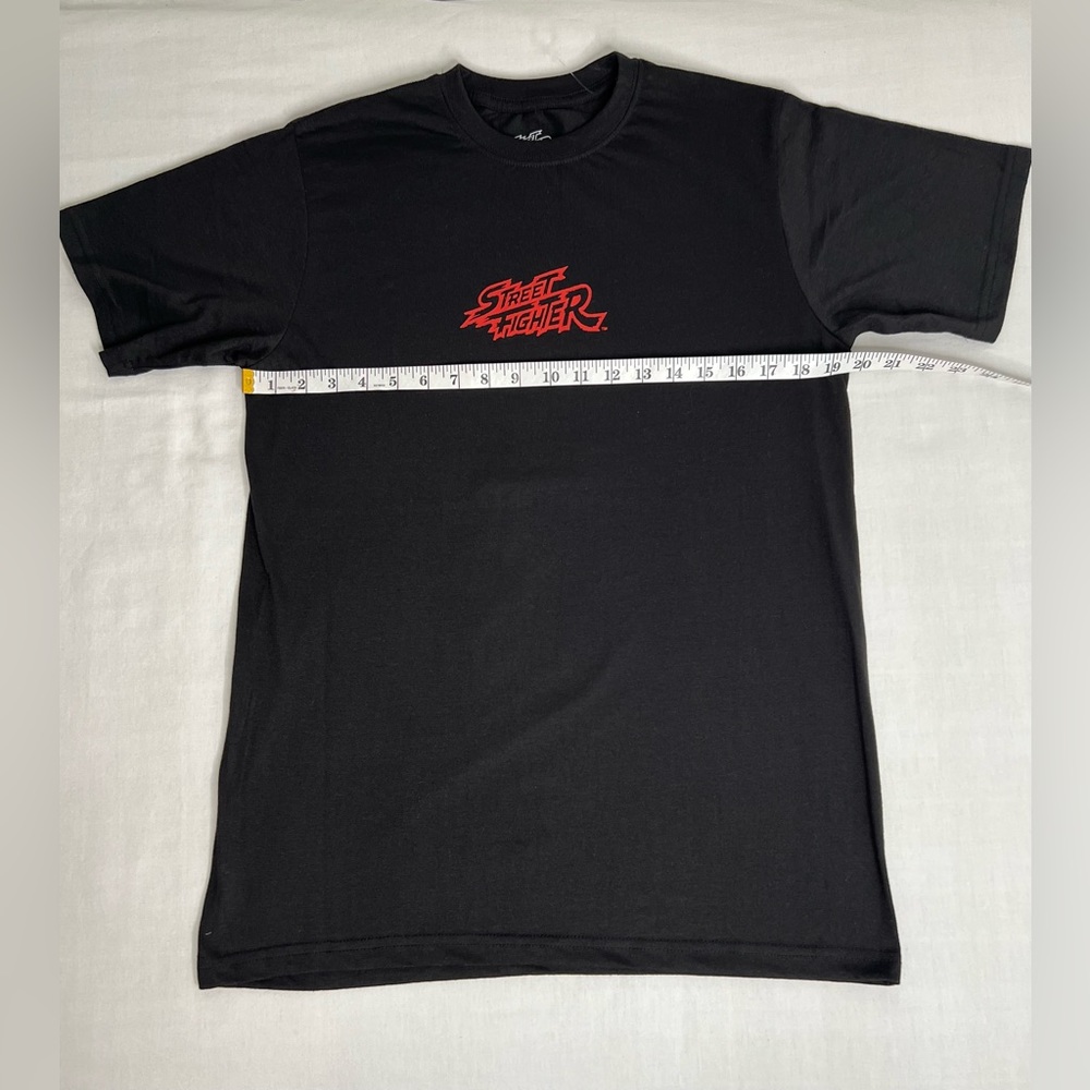 Street Fighter Capcom Black T Shirt Medium Double Side Print New Without Tag